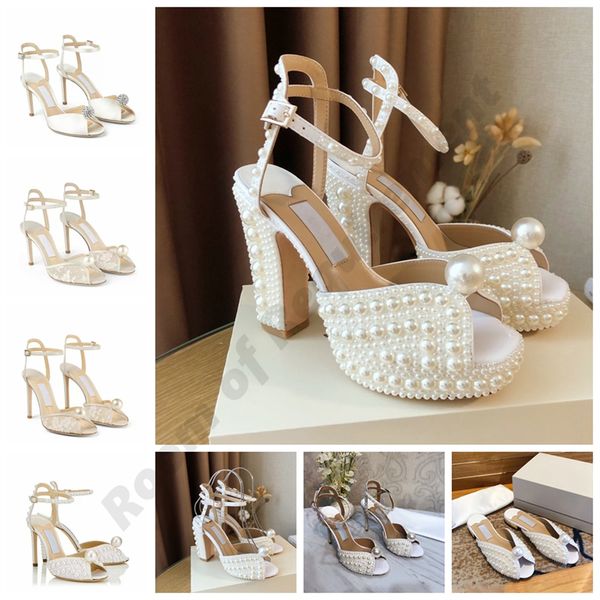 2023 bridal sacora dress shoes pumps white pearl ivory lace high heels open toe banquet stilettos sandals shine cap toe fine tip women', Black
2023 bridal sacora dress shoes pumps white pearl ivory lace high heels open toe banquet stilettos sandals shine cap toe fine tip women', Black