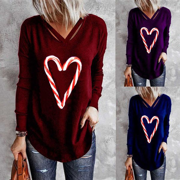 women's t-shirt new 2022 women's autumn casual v-neck heart printed long sleeved t-shirt female fashion christmas print loose pul, White
women's t-shirt new 2022 women's autumn casual v-neck heart printed long sleeved t-shirt female fashion christmas print loose pul, White