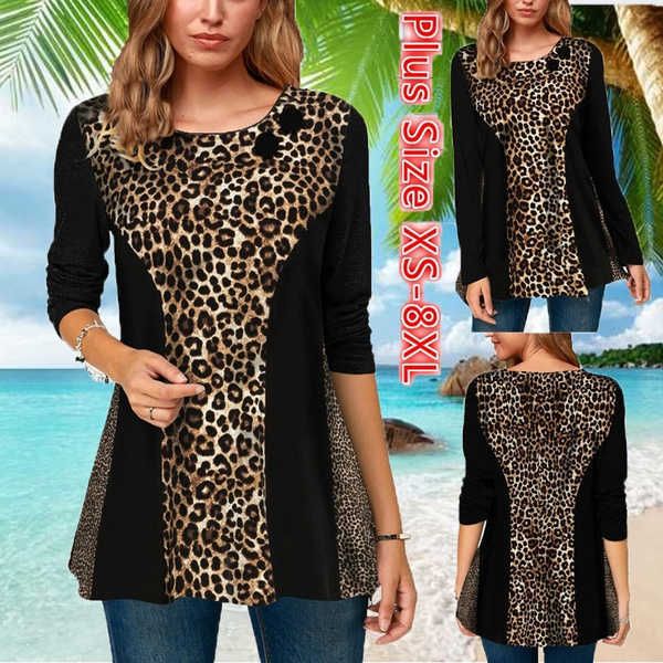 women's t-shirt 2022 women long sleeve leopard print t-shirt female loose casual splicing shirts summer autumn fashion loose pullover, White
women's t-shirt 2022 women long sleeve leopard print t-shirt female loose casual splicing shirts summer autumn fashion loose pullover, White