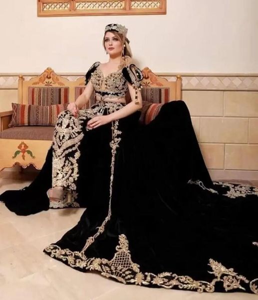 black traditional algerian prom dresses with gold lace two pieces plus size formal bridal evening kaftan caftan dubai abaya
black traditional algerian prom dresses with gold lace two pieces plus size formal bridal evening kaftan caftan dubai abaya