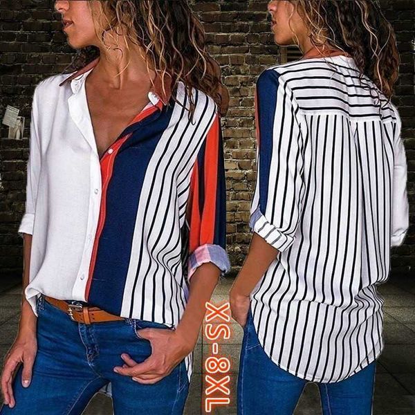 women's t-shirt 2022 new women fashion loose striped casual autumn long sleeve shirts summer autumn casual loose t shirt fashion xs-8x, White
women's t-shirt 2022 new women fashion loose striped casual autumn long sleeve shirts summer autumn casual loose t shirt fashion xs-8x, White