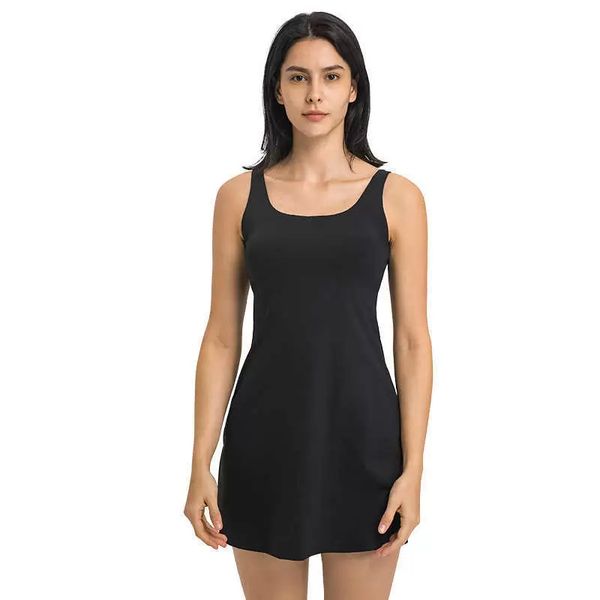 lu-301 yoga dress gym clothes women anti light tennis skirt high elastic comfortable sports outdoor yoga tank shirt suit with bra, Black
lu-301 yoga dress gym clothes women anti light tennis skirt high elastic comfortable sports outdoor yoga tank shirt suit with bra, Black