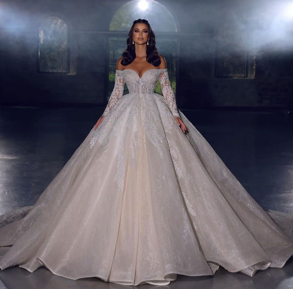 elegant ball gown wedding dresses v neck long sleeves strapless beaded applique sequins 3d lace ruffles celebrity sparkly plus size formal b, White
elegant ball gown wedding dresses v neck long sleeves strapless beaded applique sequins 3d lace ruffles celebrity sparkly plus size formal b, White