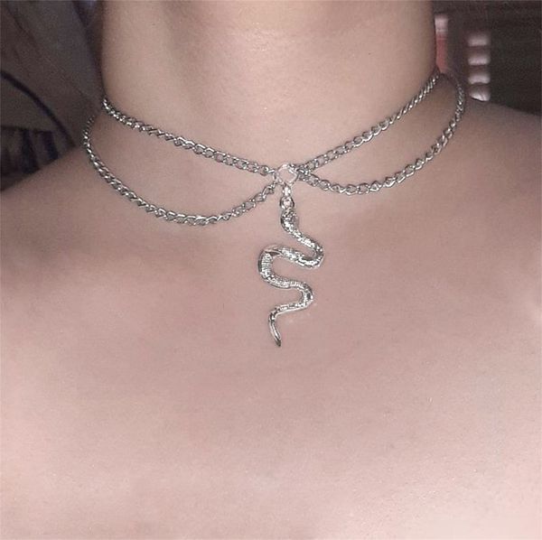 chokers kpop women neck chain snake choker laces on the double layer pendant jewelry chocker collar for girls checker goth 230103, Golden;silver
chokers kpop women neck chain snake choker laces on the double layer pendant jewelry chocker collar for girls checker goth 230103, Golden;silver