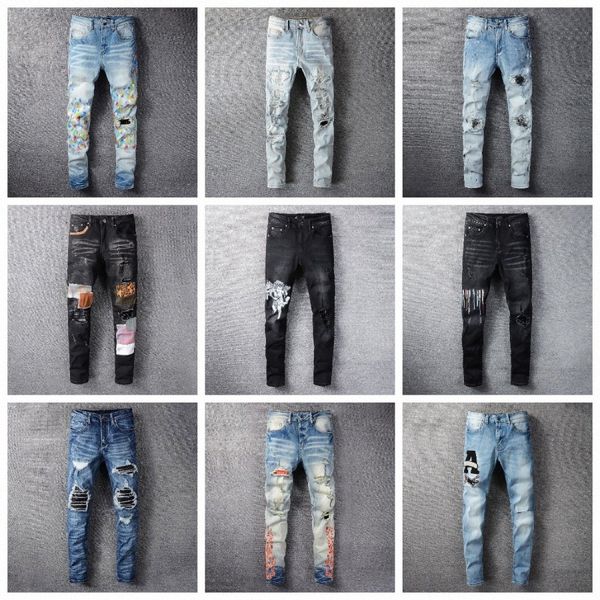 men's jeans designer mens man distressed ripped skinny cowboy pant jean rock revival trousers straight slim elastic denim fit moto bike, Blue
men's jeans designer mens man distressed ripped skinny cowboy pant jean rock revival trousers straight slim elastic denim fit moto bike, Blue