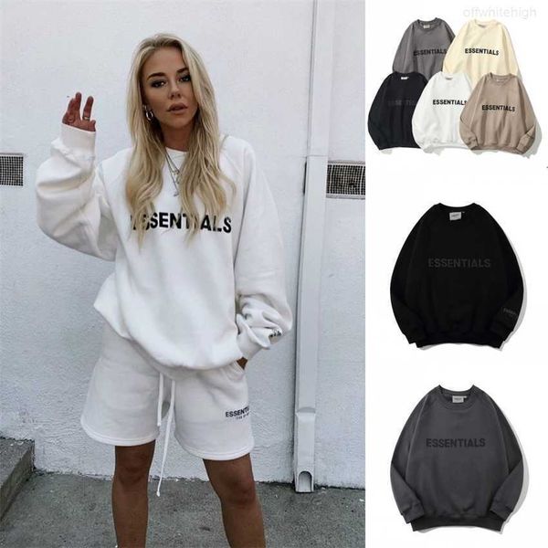 hoodie sweatshirt essentials fashion brand chest letter double line printing round neck long sleeve sweater coat, Black;brown
hoodie sweatshirt essentials fashion brand chest letter double line printing round neck long sleeve sweater coat, Black;brown