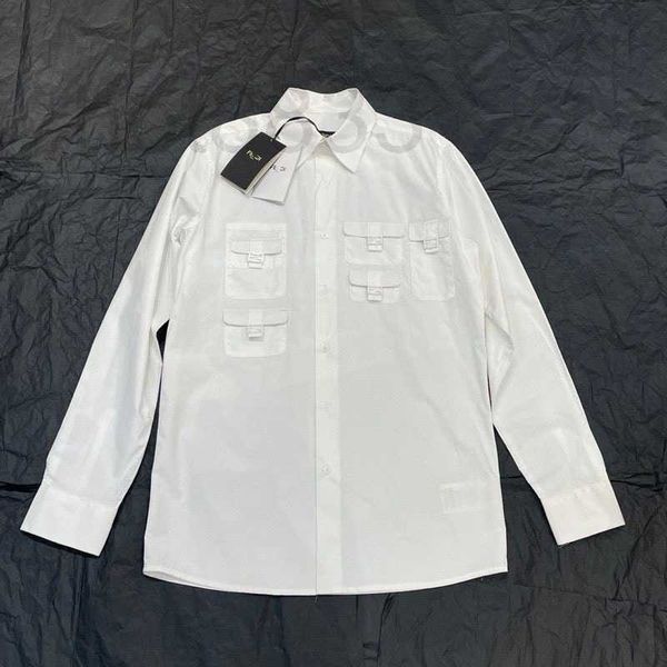 women's blouses & shirts designer early spring new style celebrity casual chic design flap pocket loose version cotton solid color shir, White
women's blouses & shirts designer early spring new style celebrity casual chic design flap pocket loose version cotton solid color shir, White