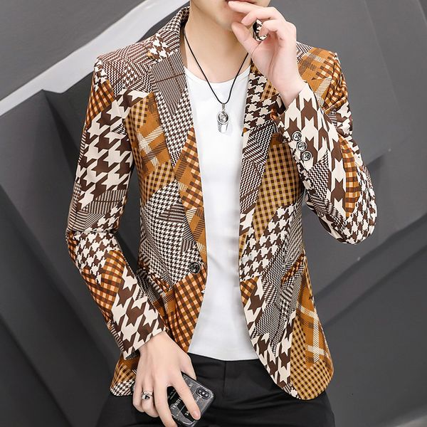 men's suits blazers men plaid print blazer spring korean fashion casual slim suit jacket wedding business party streetwear male clothin, White;black
men's suits blazers men plaid print blazer spring korean fashion casual slim suit jacket wedding business party streetwear male clothin, White;black