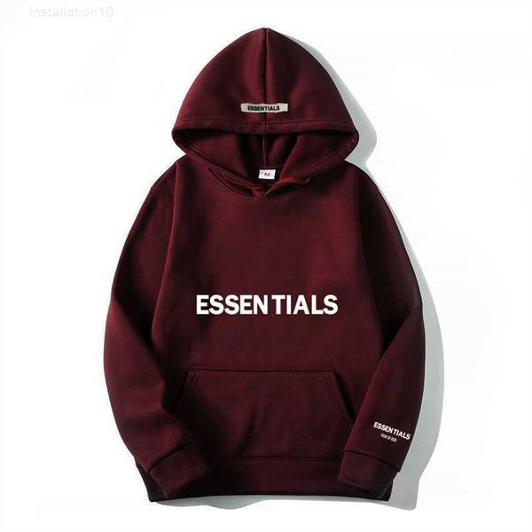 e063 bear of god fog essentials double track hooded loose sweater men's and women's high street, Black
e063 bear of god fog essentials double track hooded loose sweater men's and women's high street, Black