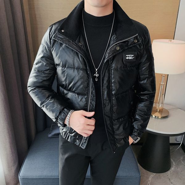 men's jackets winter thicken warm down for fashion slim casual white duck coats windproof outdoor parkas clothing 230105, Black;brown
men's jackets winter thicken warm down for fashion slim casual white duck coats windproof outdoor parkas clothing 230105, Black;brown