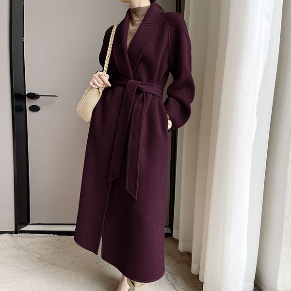 women's wool blends highend winter cashmere coat women long wine red slim lapel black laceup female camel casual temperament commuting
women's wool blends highend winter cashmere coat women long wine red slim lapel black laceup female camel casual temperament commuting