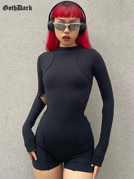 women's jumpsuits rompers goth dark techwear cyber y2k bodycon women playsuits gothic punk long sleeve cut out solid streetwear autumn, Black;white
women's jumpsuits rompers goth dark techwear cyber y2k bodycon women playsuits gothic punk long sleeve cut out solid streetwear autumn, Black;white
