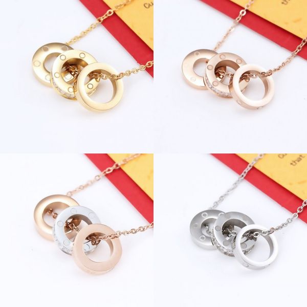 couple love necklaces women fashion jewelry valentines day birthday gifts double rings pendant necklace simple gold necklace for woman stain, Silver
couple love necklaces women fashion jewelry valentines day birthday gifts double rings pendant necklace simple gold necklace for woman stain, Silver