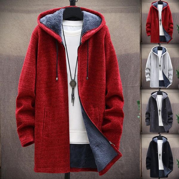 men's wool blends coat cardigan sweater knitted men autumn winter long sleeve plush liner zipper 230105, Black
men's wool blends coat cardigan sweater knitted men autumn winter long sleeve plush liner zipper 230105, Black