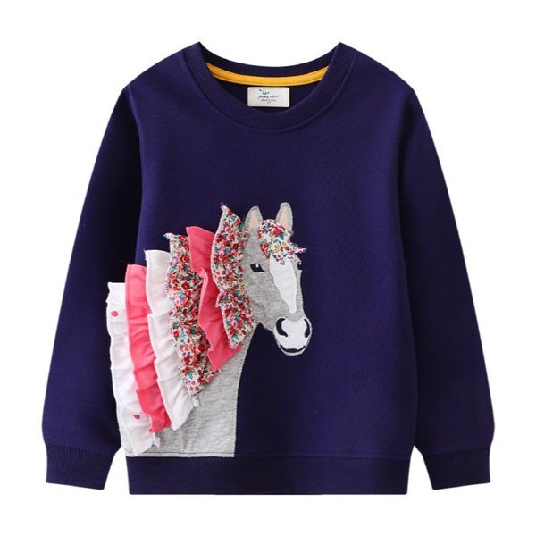 pullover jumping meters selling children s girls sweatshirts horse applique autumn winter cartoon kids long sleeve hooded shirts 230104, Blue
pullover jumping meters selling children s girls sweatshirts horse applique autumn winter cartoon kids long sleeve hooded shirts 230104, Blue