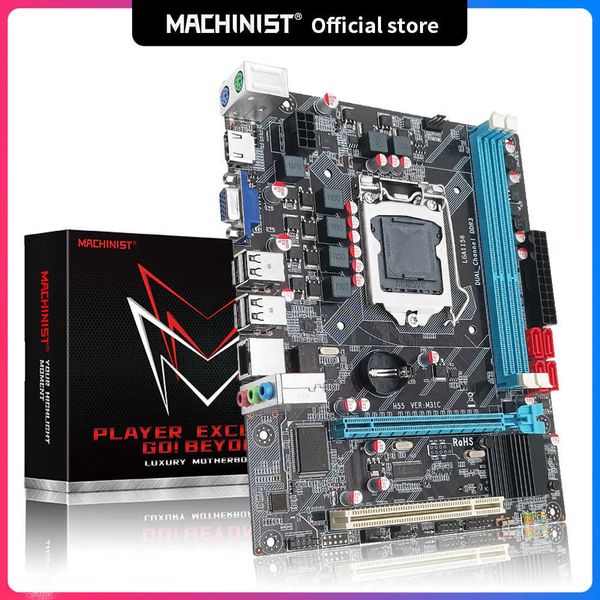 Image of Machinist H55 Motherboard LGA 1156 Supports DDR3 RAM and I3/I5/I7 Processor WIth PCI-Express USB2.0 VGA HM55 P3 Mainboard