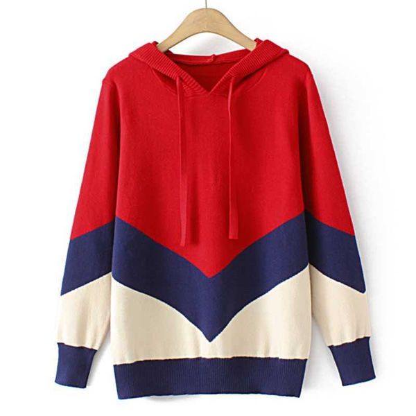women's sweaters knits tees 4xl plus size basic sweater women fall winter simple v-shaped color contrast jumpers casual hooded pullover, White;black
women's sweaters knits tees 4xl plus size basic sweater women fall winter simple v-shaped color contrast jumpers casual hooded pullover, White;black