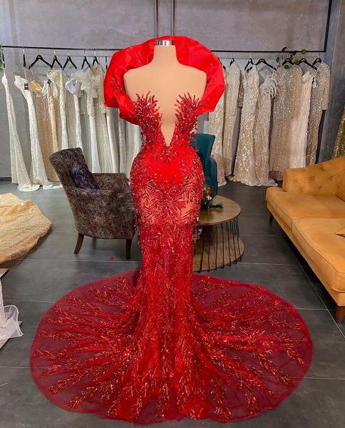 red mermaid prom dresses sleeveless v neck appliques sparkly sequins lace hollow beaded floor length lace formal dresses evening gowns plus, Black
red mermaid prom dresses sleeveless v neck appliques sparkly sequins lace hollow beaded floor length lace formal dresses evening gowns plus, Black