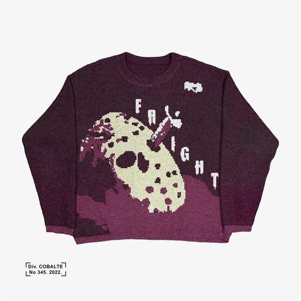 men's sweaters men sweater oversize gothic knitted harajuku hip hop korean fashion long sleeve vintage jumpers pullover winter y2k clot, White;black
men's sweaters men sweater oversize gothic knitted harajuku hip hop korean fashion long sleeve vintage jumpers pullover winter y2k clot, White;black