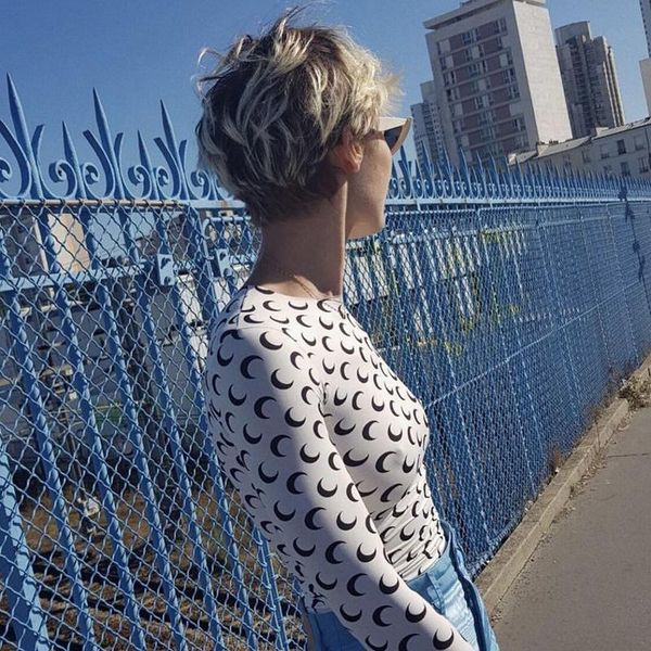 women clothes moon print t shirts women long sleeve graphic tee tunics koszulka damska crescent, White
women clothes moon print t shirts women long sleeve graphic tee tunics koszulka damska crescent, White