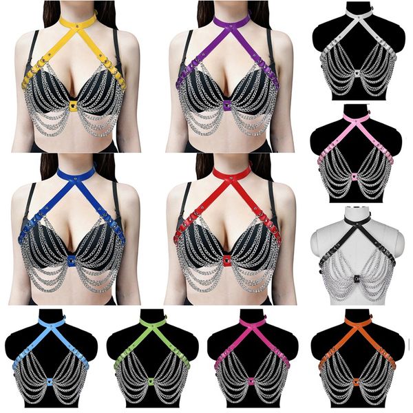 costume accessories lingerie bra cage bondage body harness learther crop top, Silver
costume accessories lingerie bra cage bondage body harness learther crop top, Silver