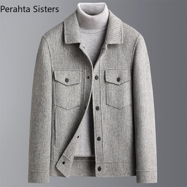 men's jackets brand winter doublesided woolen suit blazer mens casual wool jacket albaka toothpick strips man clothing 230105, Black;brown
men's jackets brand winter doublesided woolen suit blazer mens casual wool jacket albaka toothpick strips man clothing 230105, Black;brown