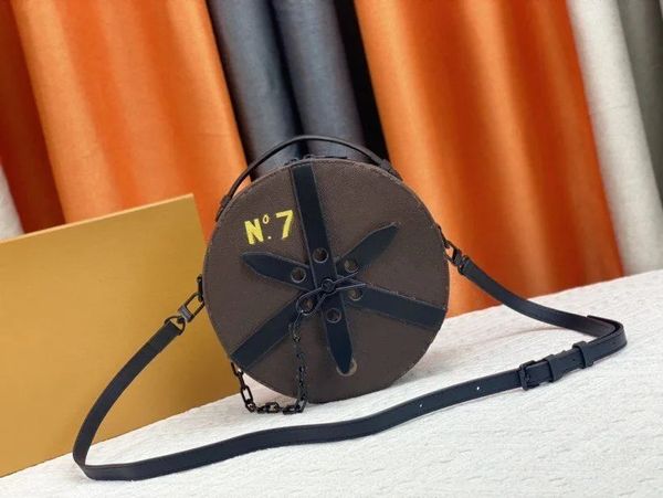 genuine leather women round cake tire purse messenger bags designer luxury bags handbags wheel box bags circular hatbox trunk