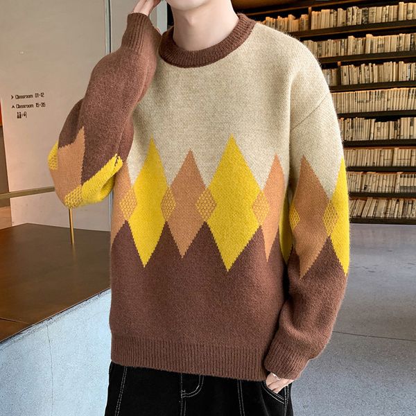 men's sweaters harajuku oversized autumn round neck spliced color pullover male loose couples hip hop knitted 230105, White;black
men's sweaters harajuku oversized autumn round neck spliced color pullover male loose couples hip hop knitted 230105, White;black
