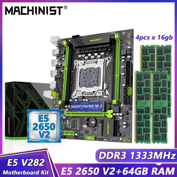 Image of Machinist X79 LGA 2011 motherboard combo With Xeon E5 2650 V2 CPU and DDR3 64GB RAM Memory Mainboard Set four channel