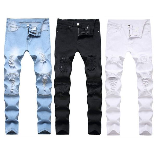 new fashion mens jeans slim stretch washed ripped small foot pants zipper pant leg straight tides mens clothing, Blue
new fashion mens jeans slim stretch washed ripped small foot pants zipper pant leg straight tides mens clothing, Blue