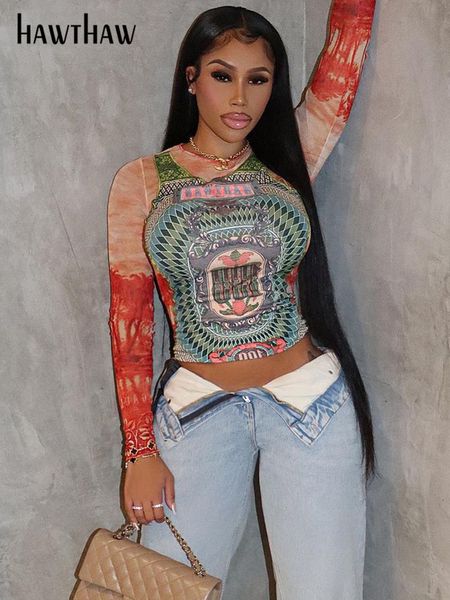 women s t shirt hawthaw women long sleeve graphic mesh see through streetwear t shirts tee autumn clothes wholesale items for business 2301, White 
women s t shirt hawthaw women long sleeve graphic mesh see through streetwear t shirts tee autumn clothes wholesale items for business 2301, White