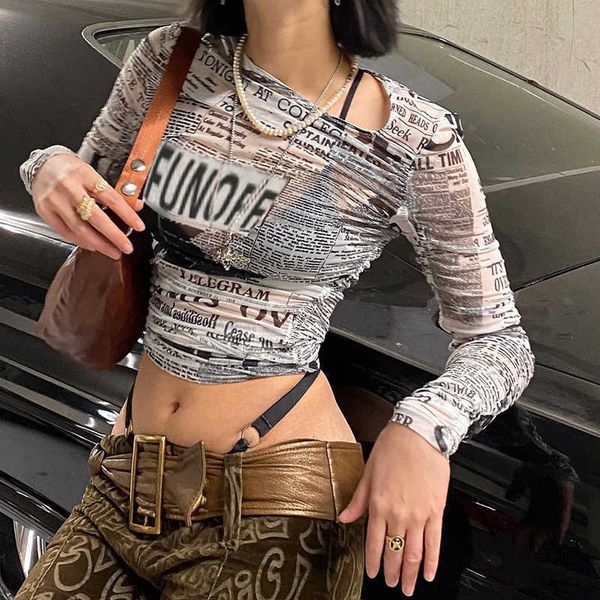 women's t-shirt gothic letter print mesh t-shirts y2k women vintage retro long sleeve crop tee transparent slim outfits harajuku stree, White
women's t-shirt gothic letter print mesh t-shirts y2k women vintage retro long sleeve crop tee transparent slim outfits harajuku stree, White