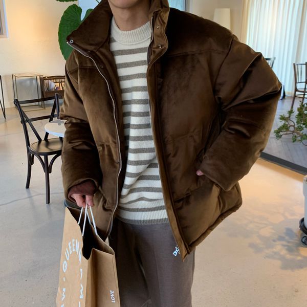 men's jackets winter korean loose men jacket thicken keep warm parka stand collar casual zipper puffer coats streetwear overcoat 230105, Black;brown
men's jackets winter korean loose men jacket thicken keep warm parka stand collar casual zipper puffer coats streetwear overcoat 230105, Black;brown
