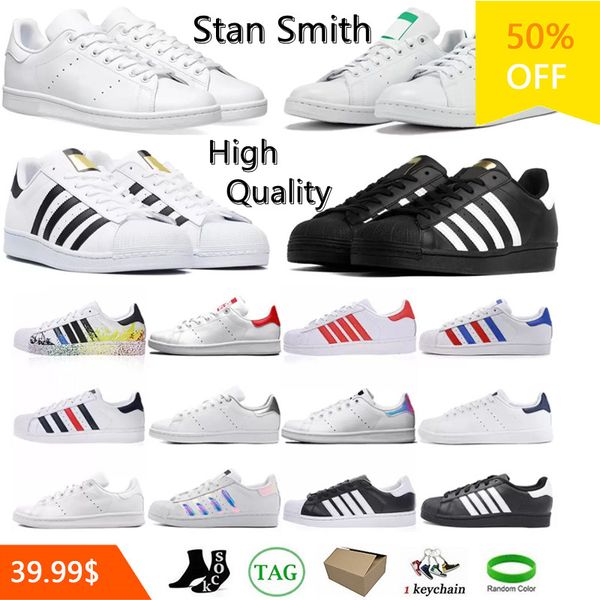 2023 fashion stan smith superstars casual shoes men women triple black white oreo laser golden platform sports sneakers flat trainers 36-44, Red
2023 fashion stan smith superstars casual shoes men women triple black white oreo laser golden platform sports sneakers flat trainers 36-44, Red