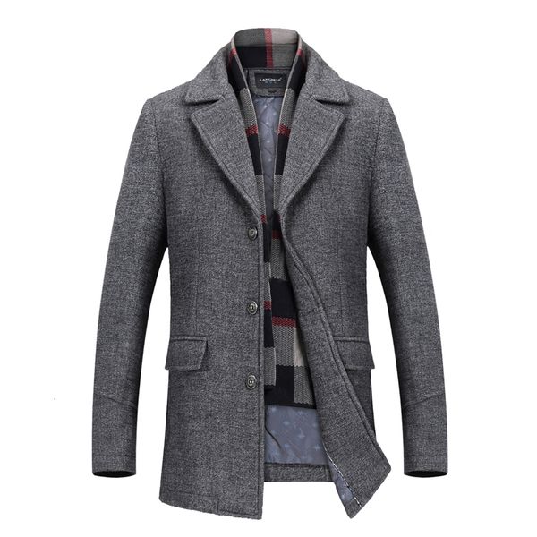 men's wool blends mens smart casual en coat turn down collar jacket outerwear thicken warm men trench business coats man 230105, Black
men's wool blends mens smart casual en coat turn down collar jacket outerwear thicken warm men trench business coats man 230105, Black