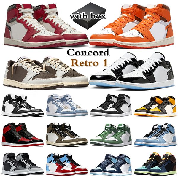 og jumpman 1 retro 1s men basketball shoes women sneakers starfish black phantom bred patent dark mocha chicago travis scotts outdoor sports
og jumpman 1 retro 1s men basketball shoes women sneakers starfish black phantom bred patent dark mocha chicago travis scotts outdoor sports
