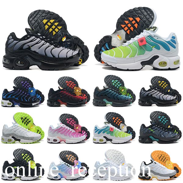 2023 kids tn plus designer shoes sports sneakers children boy girls trainers sneakers 25-35, Black
2023 kids tn plus designer shoes sports sneakers children boy girls trainers sneakers 25-35, Black