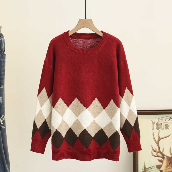 women's sweaters knits tees 4xl autumn plus size jumper woman clothing loose knitted pullover fashion argyle dobby o-neck curve sweater, White;black
women's sweaters knits tees 4xl autumn plus size jumper woman clothing loose knitted pullover fashion argyle dobby o-neck curve sweater, White;black