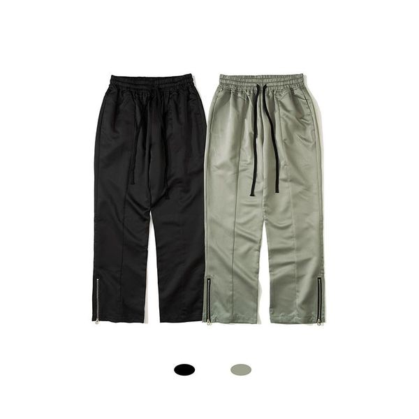 high street men straight leg gray green loose hem zipper long mid casual trousers four seasons streetwear oversize, Black
high street men straight leg gray green loose hem zipper long mid casual trousers four seasons streetwear oversize, Black