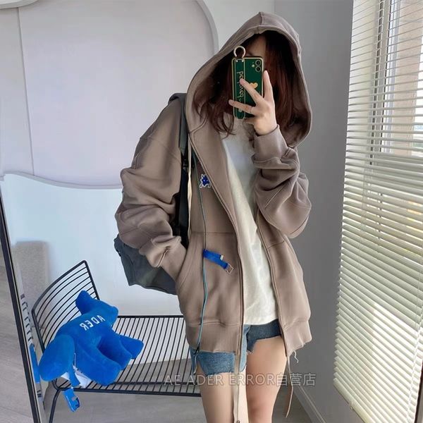 men's hoodies sweatshirts ader error spring and autumn hooded sweater for men women couples 1 1 little monster zipper jacket loose 2301, Black
men's hoodies sweatshirts ader error spring and autumn hooded sweater for men women couples 1 1 little monster zipper jacket loose 2301, Black