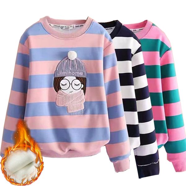 pullover sweatshirt for girls winter fleece thicken kids casual stripe teenager children s clothing school girl outerwear 230104, Blue
pullover sweatshirt for girls winter fleece thicken kids casual stripe teenager children s clothing school girl outerwear 230104, Blue