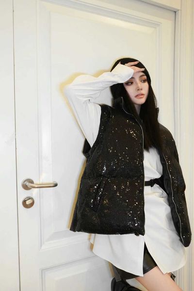 women's down parkas 22 autumn and winter new fashion printing heavy industry bead piece sleeve removable filling full, Black
women's down parkas 22 autumn and winter new fashion printing heavy industry bead piece sleeve removable filling full, Black