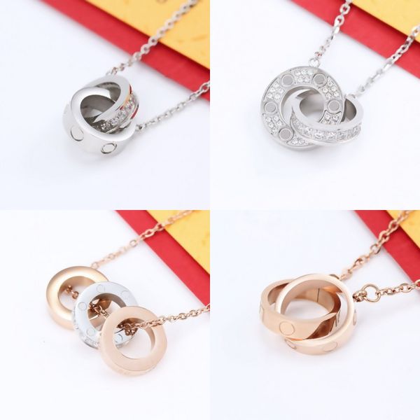 fashion pendant necklace for men plated gold chain trendy double rings jewelry cute necklaces for teen girls couple love necklace designer c, Silver
fashion pendant necklace for men plated gold chain trendy double rings jewelry cute necklaces for teen girls couple love necklace designer c, Silver