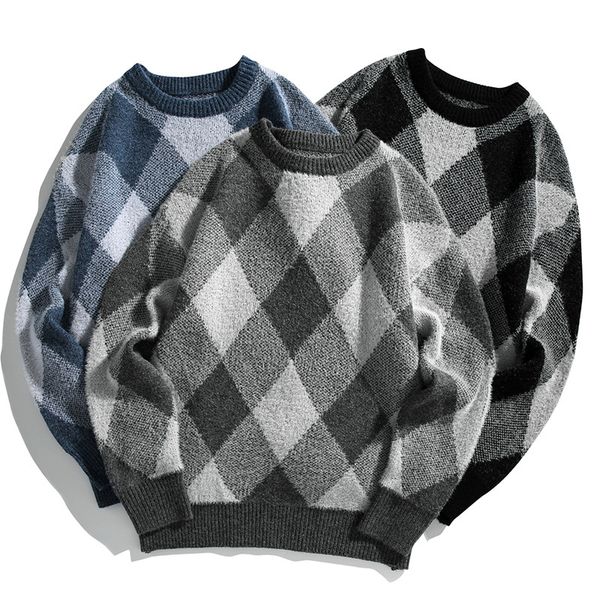 men's sweaters 2023 spring knitwear fashion thickened relaxed crew neck pullover jacquard pattern trend ins sweater 230105, White;black
men's sweaters 2023 spring knitwear fashion thickened relaxed crew neck pullover jacquard pattern trend ins sweater 230105, White;black