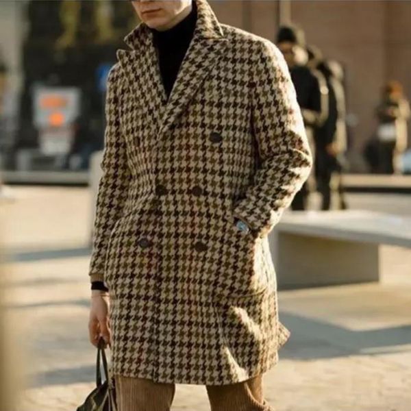 men's wool blends vintage thousand bird printed woolen coats winter long sleeve lapel single breasted coat men fashion casual loose jac, Black
men's wool blends vintage thousand bird printed woolen coats winter long sleeve lapel single breasted coat men fashion casual loose jac, Black
