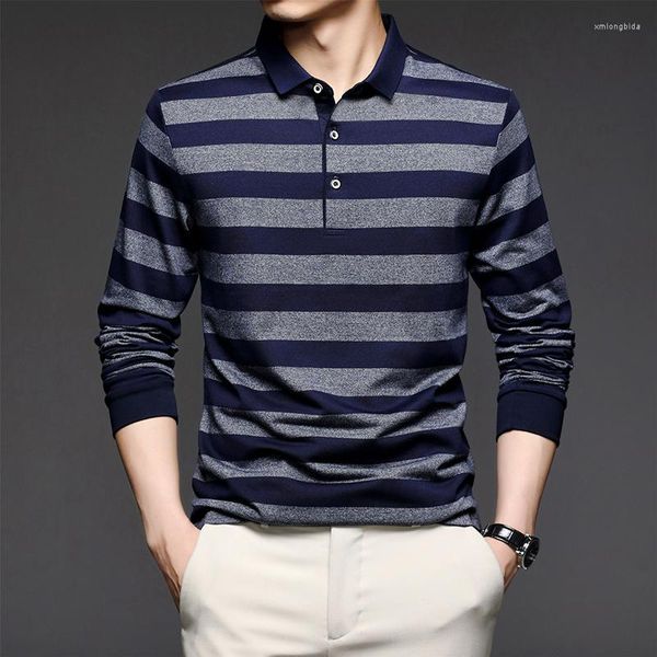 men's polos 2023 casual polo shirt men autumn full sleeve striped shirts mens slim fit tee homme clothing t939, White;black
men's polos 2023 casual polo shirt men autumn full sleeve striped shirts mens slim fit tee homme clothing t939, White;black