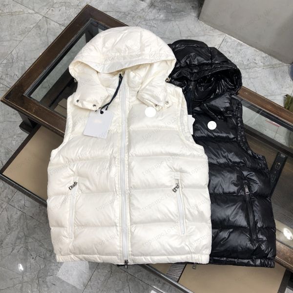 designer tibb men's couple hooded down vest french brand womens bormes vest winter jacket embroidered badge warm outerwear, Black;white
designer tibb men's couple hooded down vest french brand womens bormes vest winter jacket embroidered badge warm outerwear, Black;white