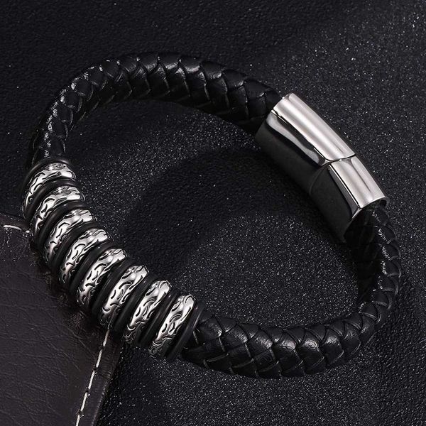 other bracelets male punk jewelry genuine leather bracelet for men stainless steel magnetic clasp wristband party gifts fr0368 230104, Golden;silver
other bracelets male punk jewelry genuine leather bracelet for men stainless steel magnetic clasp wristband party gifts fr0368 230104, Golden;silver