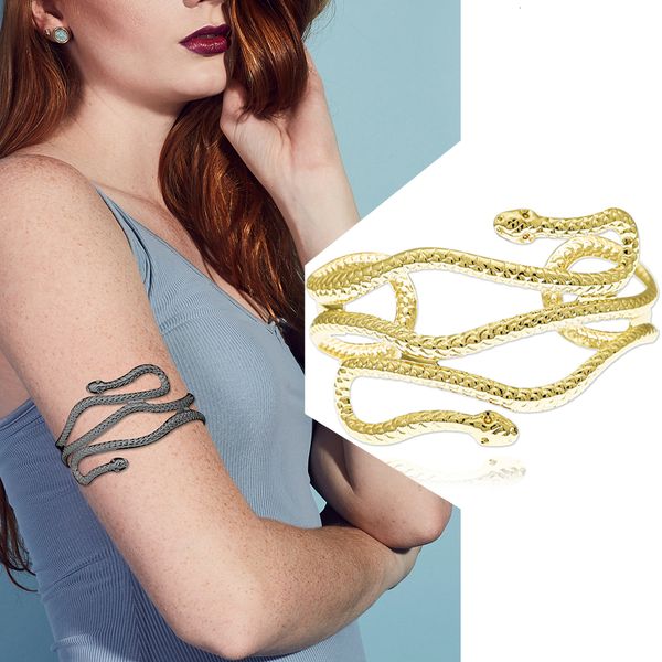 bangle egypt cleopatra swirl snake arm cuff armlet armband big wide bracelets for women indian anime men jewelry pulseiras 230104, Black
bangle egypt cleopatra swirl snake arm cuff armlet armband big wide bracelets for women indian anime men jewelry pulseiras 230104, Black