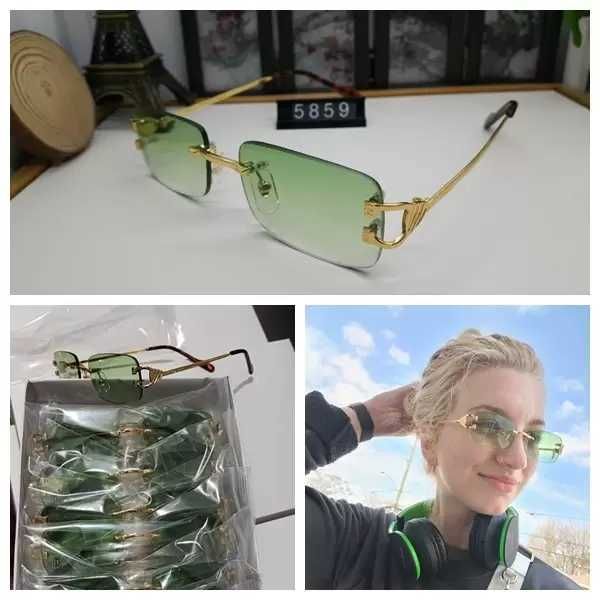 mens designer sunglasses for women fashion green square summer style gold frameless millionaire carti sun glasses uv 400 good, White;black
mens designer sunglasses for women fashion green square summer style gold frameless millionaire carti sun glasses uv 400 good, White;black